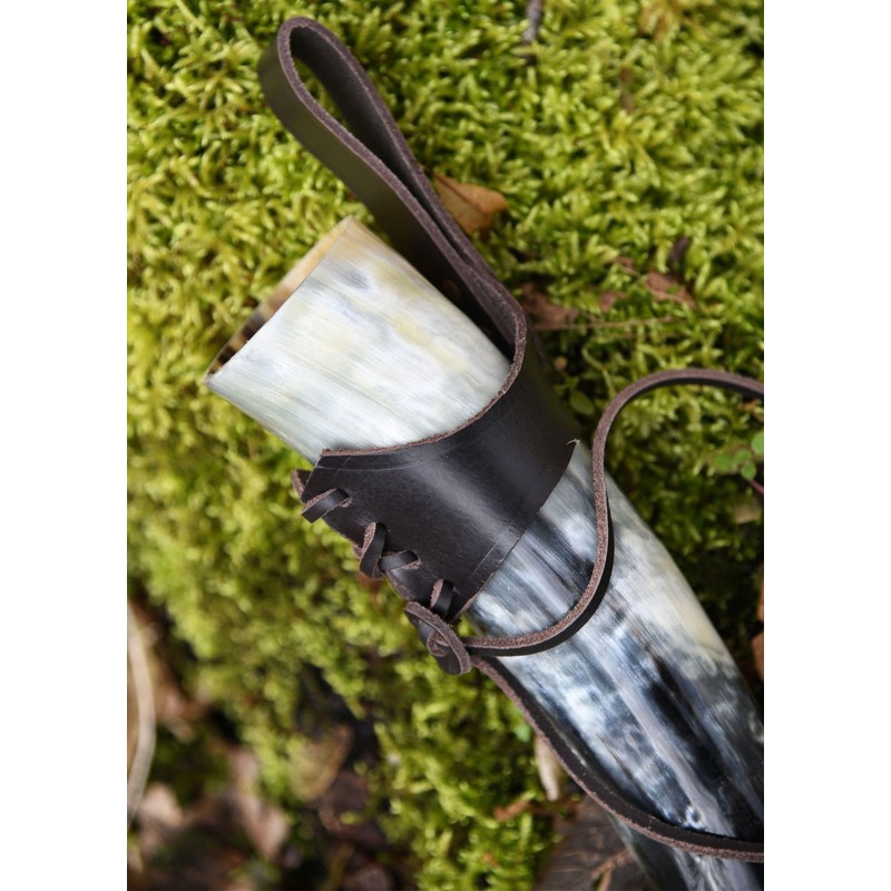 Battle-Merchant - Leather Drinking Horn Belt Holder - For ONE