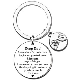 TTOVEN Step Dad Gifts Father's Day Gifts Step Dad Birthday Gifts Step Dad Keyring