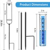 Rain Gauge 7 Inch Capacity Detachable Rain Measuring Gauge with