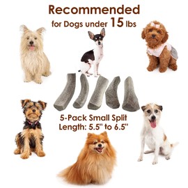 Deluxe Naturals Elk Antler Chews for Dogs | Naturally Shed USA Collected Elk Antlers | All Natural A-Grade Premium Elk Antler Dog Chews | Product of USA, 5-Pack Small Split