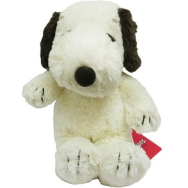 Peanuts Snoopy HUGHUG Plush Toy, Size S, Mocha, Height When Seated: 7.9 inches (20 cm)