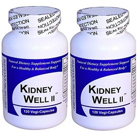 Get Well Natural, LLC Kidney Well II (120 Capsules) 2 Pack, Full Spectrum, Concentrated Herbal Extract Blend, All Natural Dietary Supplement with No Fillers, Binders or Synthetic Ingredients