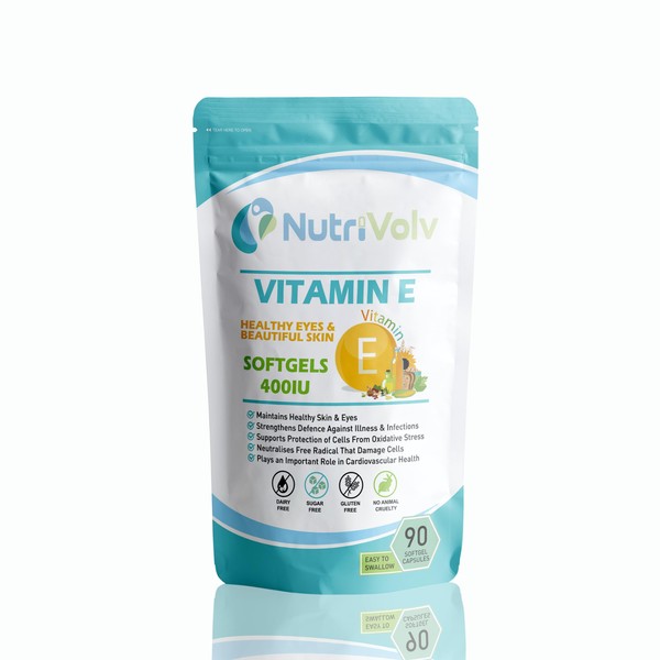 Nutrivolv Vitamin E 400IU - 90 Softgels | Antioxidant Supplement