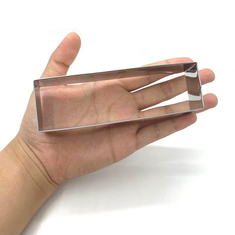 LILIAO Rectangle Cookie Cutter, Stainless Steel (5 x 1.5 inches)