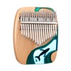 17 Keys Beech Wooden Thumb Finger Piano Mini Portable Musical