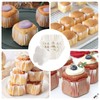 BRIOTA 100pcs Square Cupcake Liners, 2.4x1.7x1.6 Inch Cupcake Cases White,