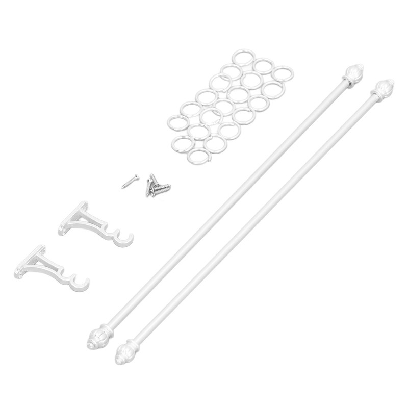 Miniature Curtain Rods 1/12 Scaled Simulation Alloy Dollhouse Double Layer
