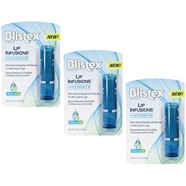Blistex Lip Infusions Hydrate Lip Moisturizer 0.13 onzas (paquete de 3)
