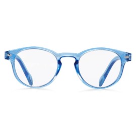 Speidel Blue Light Blocking Scratch Resistant UV Protected Scrub Matching Readers-Taylor Frame Style in Transparent Blue