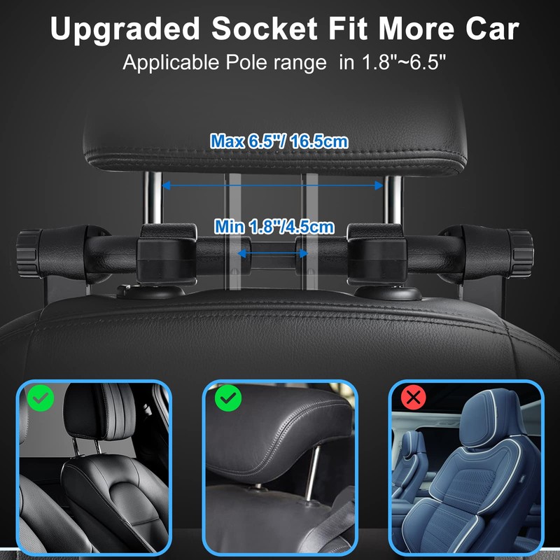 Heapany [Upgraded] Car Headrest Pillow, Head Support Neck Pillows, Roadpal