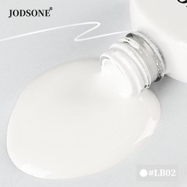 JODSONE White Swirl Nail Art Liner Gel Polish,10ml Classic Color 3D Nail Art Pens Effect Nail Print Design with Thin Brush for French Tips Manicure Painting DIY at Home - LB02