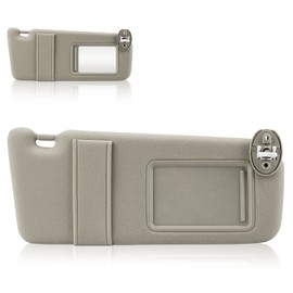 Hurotoms Right Passenger Side Sun Visor with Light and Sunroof, Beige Sunvisor for Toyota Venza 2009 2010 2011 2012 2013 2014 2015 2016, Replacement 74320-0T021-B1