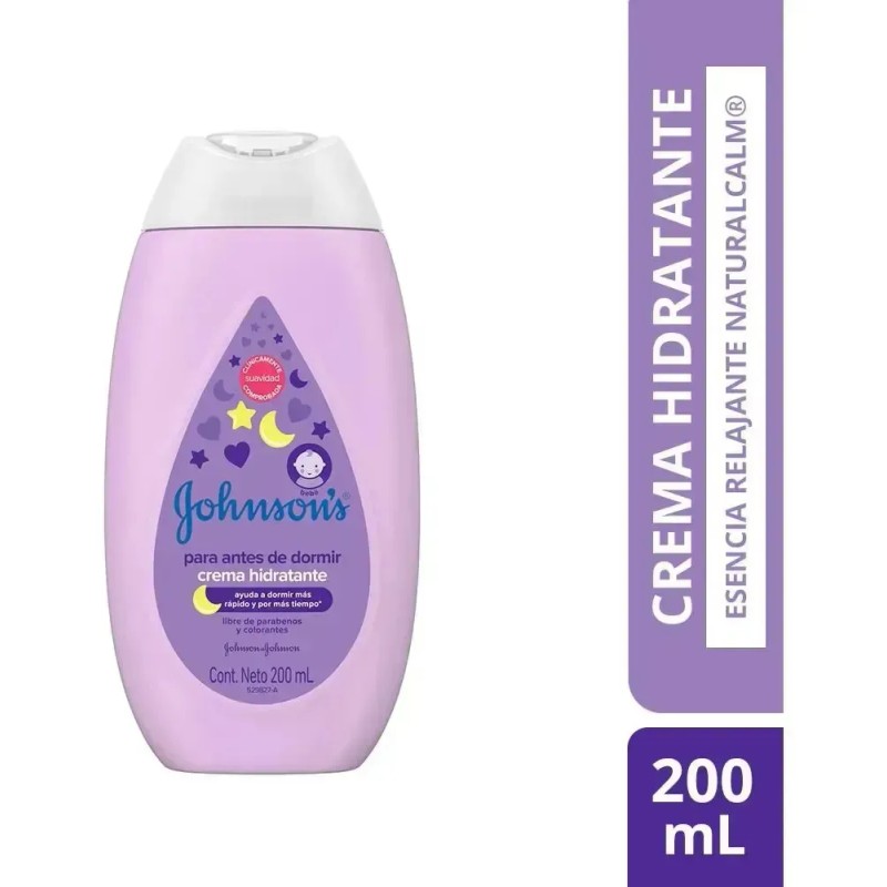 Johnson's crema corporal para bebé antes de dormir 200 ml