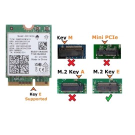 Intel NEW Intel AX211 WIFI 6E CNVio2 Adapter w/Tri Band 2.4/5/6GHz AX211NGW 2.4Gbps