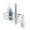 WENKO Shower Rail Caddy Mod. Floresta Square Shower Shelf Chrome-Plated