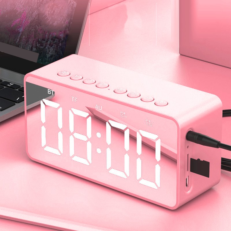 BT506F Speaker Portable Bluetooth Mini Speaker FM Wireless Music Mirror
