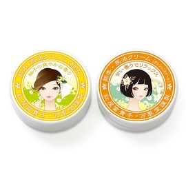 Manshodo Horse Oil Cream Orange Sweet Yuzu 0.3 oz (10 g) Set of 2 Hand Cream, Sensitive Skincare, Aso Essential Oils, Additive-free, Made in Japan, Moisturizing, Rough Hands, Character Label