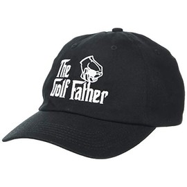 Ann Arbor T-shirt Co. The Golf Father | Funny Saying Golfing Cap, Golfer Low Profile Dad Baseball Hat Black