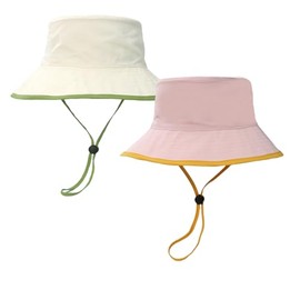 Baby Sun Hat for Boy Girl Toddler Summer Bucket Hat Kids Sun Protection Beach Hat Baby Swim Hats (US, Age, 2 Years, 4 Years, Beige+Pink)