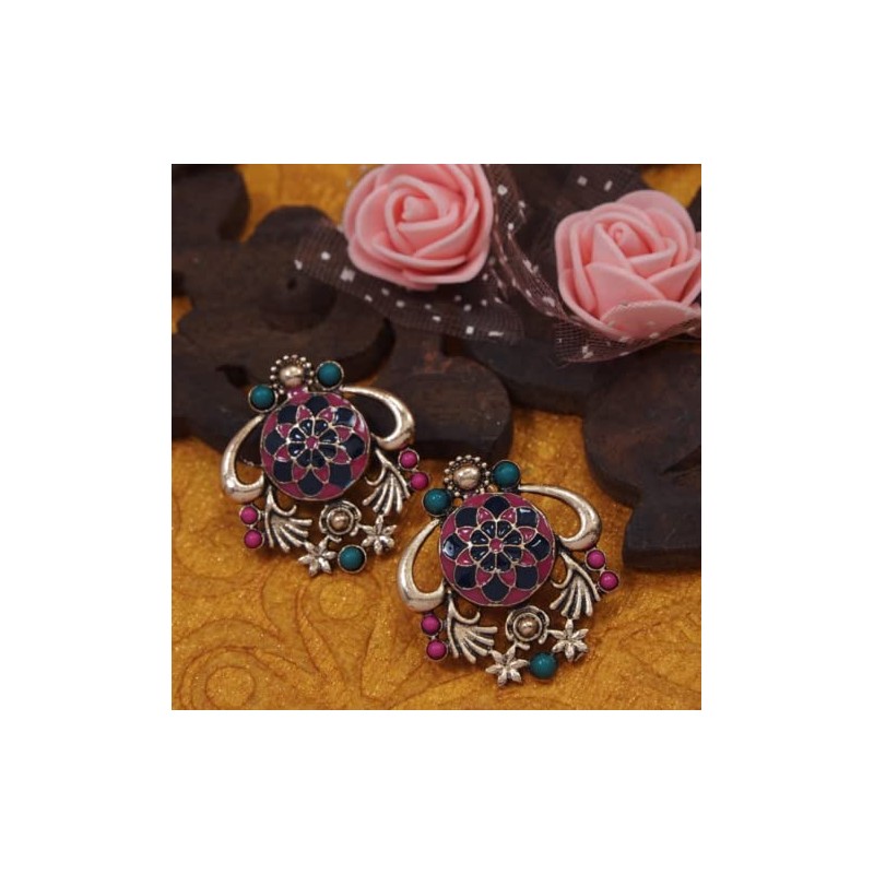 Indian Fashion Gold Oxidized Boho Enamel Ethnic Tribal Gypsy Traditional