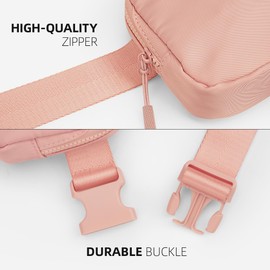 Crossbody Bag Everywhere Belt Bag Fanny Packs Dupes with Adjustable Strap, Small Waist Pouch for Workout Running Traveling Hiking Pink