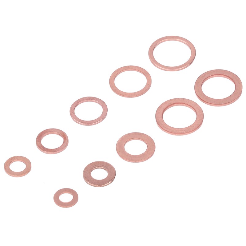 200Pcs Oil Drain Plug Gasket Red Copper Heating Processing 9