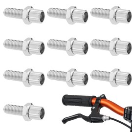 EORPAVU Bicycle Brakes 10 Pieces M6 Bicycle Brake Line Adjustment Screw Bicycle Brake Handle Lever Mounting Accessories (Silver)