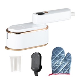 Steamer for Clothes, Wall Mounted Wet Dry Dual-purpose Portable Ironing Machine,3 Level Adjustable Digital Display Screen 1200W High-power Steam Iron， Suitable for Home, Travel & Dormitory (White)