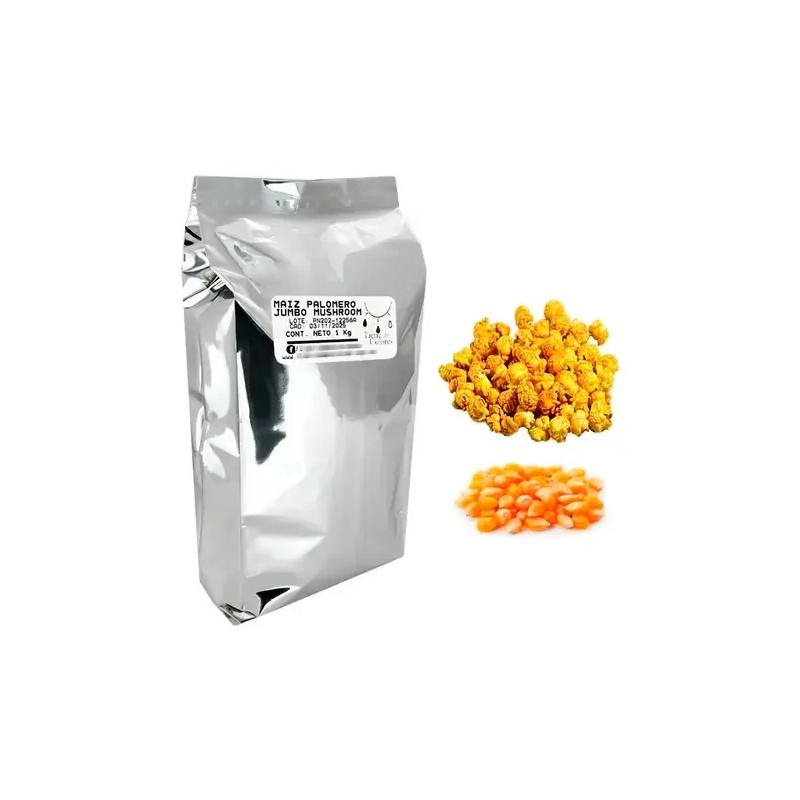 Maíz palomero Mushroom Jumbo 1kg Palomitas Gigantes Popcorn