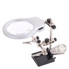 Auxiliary stand magnifying glass for soldering work / LED magnifying glass