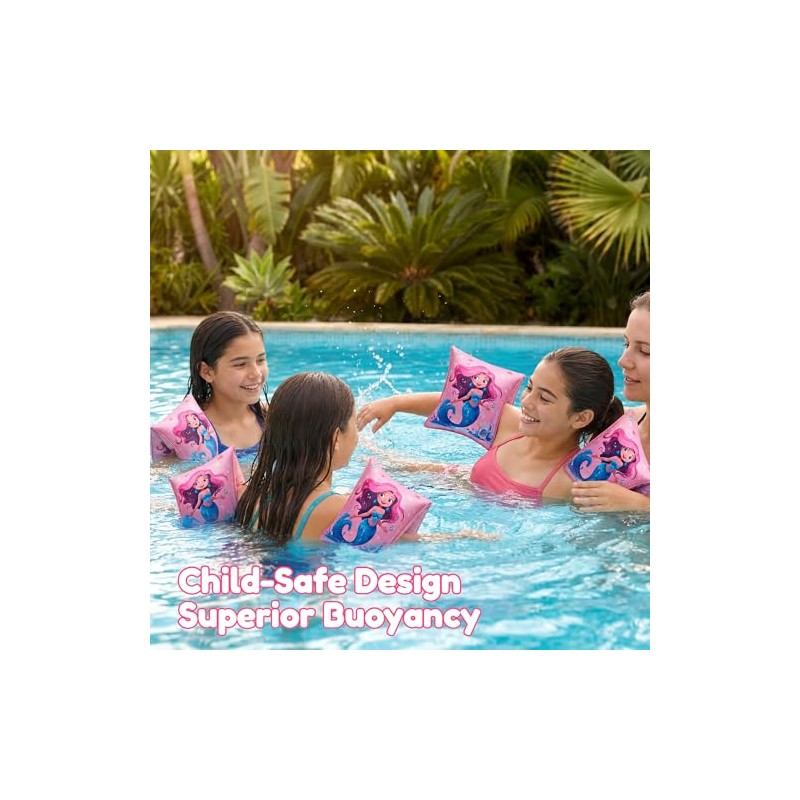 Arm Floaties for Kids, 2 Pack Inflatable Pool Floaties, Soft