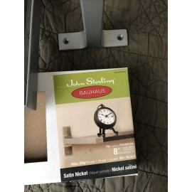 Bauhaus John Sterling Floating 8” Shelf Bracket Satin Nickel 5/8”H x 7 3/4”D Better  vs IKEA GRANHULT