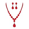 BriLove Wedding Jewelry Bridal Necklace Earrings Set for Women CZ