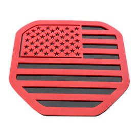 New Custom American Flag Rear Tailgate Emblem Badge Compatible with Ram 1500 2500 3500 2019-2021 USA American Flag (Red)