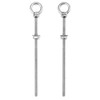 QWORK Threaded Eyebolts, 10 Pack 1/4" x 6" Long Stainless
