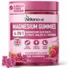 Suger Free Magnesium Glycinate Gummies Raspberry for Adults 2200mg Blend