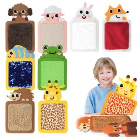 Sensory Mats - 8Pcs Sensory Tiles for Kids, Educational Animals Sensory Pads for Toddlers & Babies, Autism Sensory Toys for Tactile Play & Anxiety Relief, Fidget Learning Toys for Home & Classroom