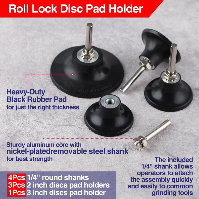 SPEEDWOX Roll Lock Disc Pad Holder Roll Lock Disc Pad