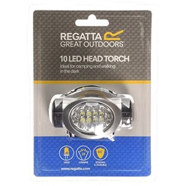 Regatta 10 LED Head Torch - Black/Seal Grey