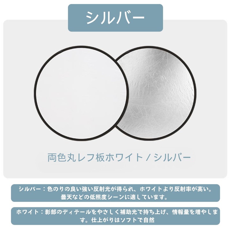NASSIA Reflector, Round, 31.5 inches (80 cm), Foldable, Storage Bag,