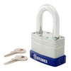 BRINKS - 50mm Laminated Steel Keyed Padlock - Chrome Plated
