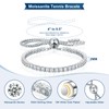 Moissanite Tennis Bracelet 1.52ct-7.76ct Adjustable Bracelet for Women 18K White