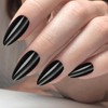 Bellelfin 120Pcs Cat Eye Press on Nails Almond Medium Length,