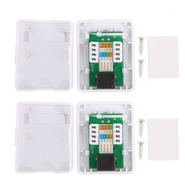 Fafeicy 2Pcs Mount Box RJ45 Cat6 Single Port Desktop Information Network Junction Boxes with Screws for Communication and Socket Connection