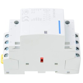 4P Home AC Contactor, DIN Rail Mounting, 2 N/O Contactors, No Noise, for Industrial and Scientific Home Applications (220V/230V)