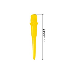 PATIKIL Plastic Dart Tips, Pack of 50, 2BA Thread, Soft Dart Tips, Plastic Tips, Soft Tip Dart Accessories, Yellow