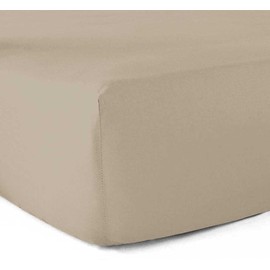 Fitted Sheet 100% Cotton 57 Thread Count 140 x 190 cm Fitted Sheet 30 cm