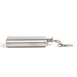 Audiophile Hip Flask Stainless Steel Bottle with Keychain Cap 2oz (59ml)