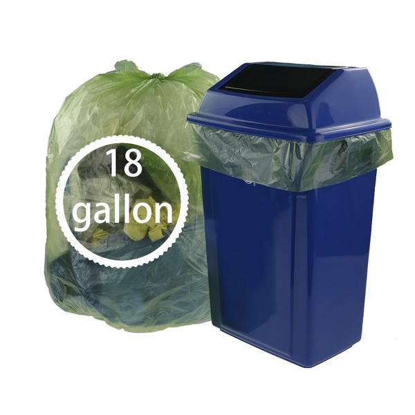 Kekow Large Trash Bags for Kitchen, 18 Gallon, 85 Counts