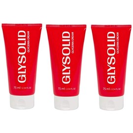 Glysolid Crema para la piel de glicerina, gruesa, suave y sedosa, fórmula de confianza para manos, pies y cuerpo, 2.5 onzas (tubo de 75 ml) – paquete de 3
